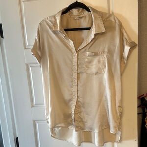 Entro Cream Button-Up Blouse